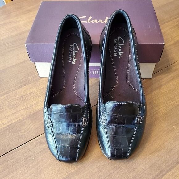 Clarks Ashland Bayou Q Loafer Bendables Black Sz 5.5 NIB - Picture 4 of 11